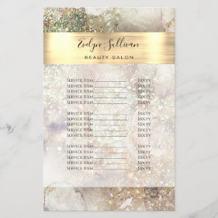 Glitter Waterverf en Folie prijslijst Flyer