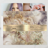 Glitter waterverf en folie service menubrochure (Voorkant / Achterkant)