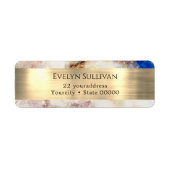 Glitter waterverf Gold folie Return Address Label (Voorkant)