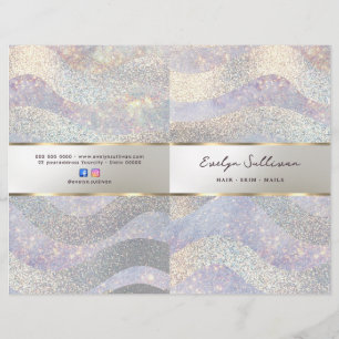 Glitter waterverf golven service menubrochure