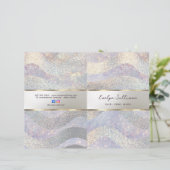 Glitter waterverf golven service menubrochure (Staand voorkant)