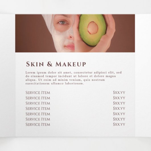 Glitter Waterverf Shapes Trifold Brochure Drieluik Kaart (Binnenkant midden)