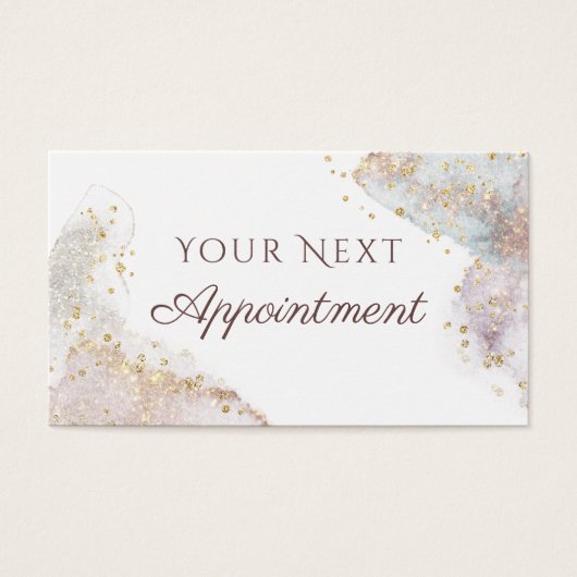 Glitter waterverf vormen afspraak kaart (Voorkant)