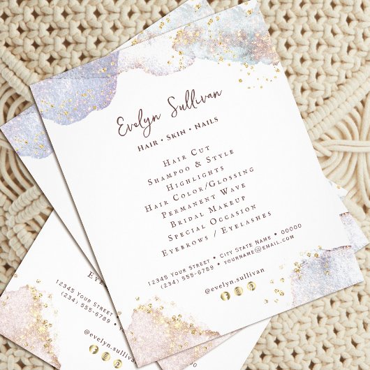 Glitter waterverf vormen flyer