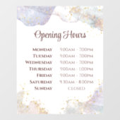 Glitter Waterverf Vormen Openingstijden Raamsticker (Vel)