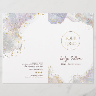 Glitter waterverf vormen service menubrochure