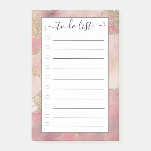 Glitter waterverf wash ombre takenlijst"   post-it® notes (Voorkant)