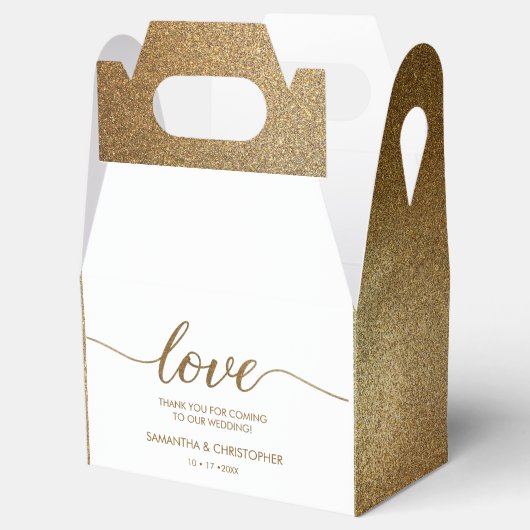 Glitter Weddenschap op maat Bedankdoosjes (Geopend)