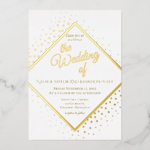 Glitter Wedding door Classy gold Folie Uitnodiging