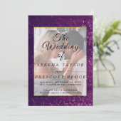 Glitter Wedding Uitnodiging (Staand voorkant)