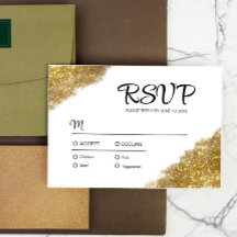 Glitter Wedding Verloving RSVP