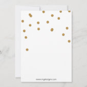 Glitter White en Gold baby shower nodigt u uit Kaart (Achterkant)