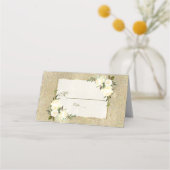 Glitter White Floral Wedal Table Number (Achterkant)