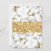 Glitter White Grey Marble Muslim Wedding Kaart (Achterkant)