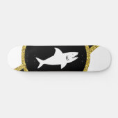Glitter White Shark Skateboard (Horizontaal)