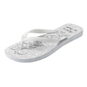 Glitter White | Weddenschap Teenslippers (Schuin)