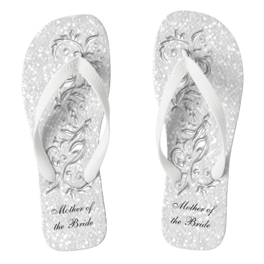 Glitter White | Weddenschap Teenslippers (Voetbed)