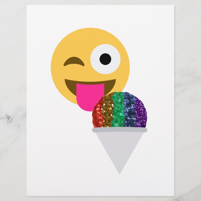 glitter wink emoji (Voorkant)