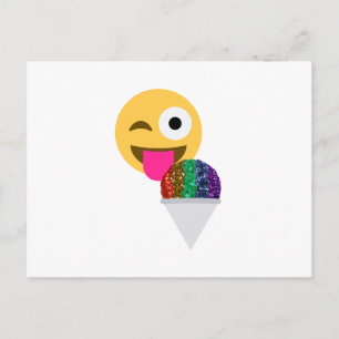 glitter wink emoji briefkaart