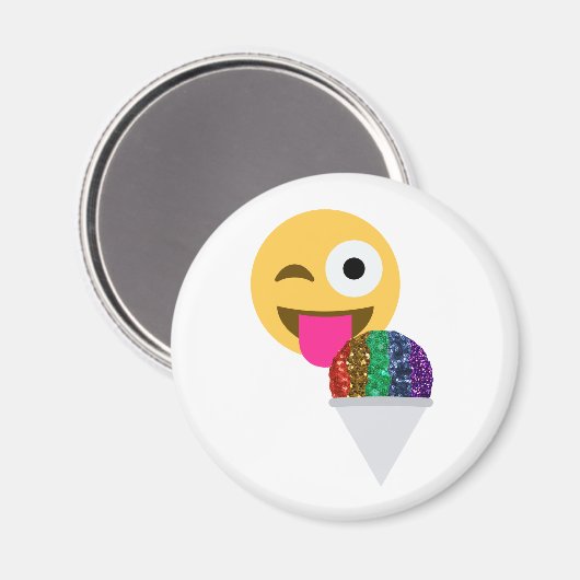 glitter wink emoji magneet (Voorkant / Achterkant)