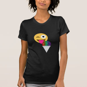 glitter wink emoji t-shirt