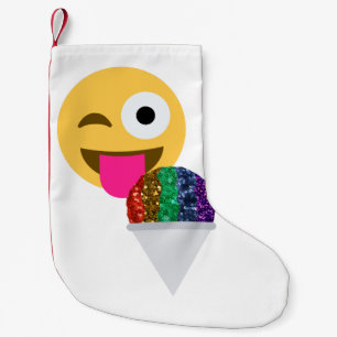 glitter wink emoji xmas kerstmis kleine kerstsok