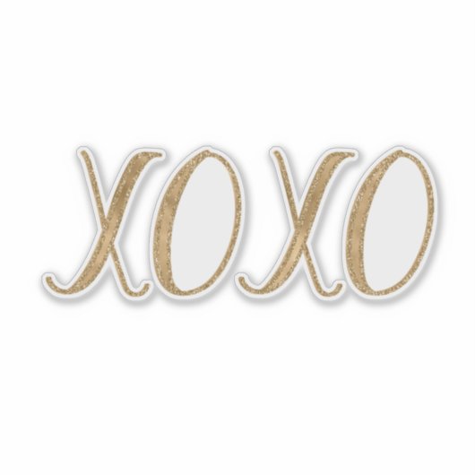 Glitter XOXO Sticker (Voorkant)