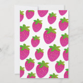 Glitter Y2K roze aardbei 2e verjaardag Kaart (Achterkant)