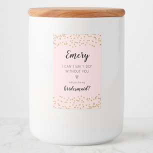 Glitter zal jij mijn bruidsmeisje sticker zijn