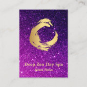 *~* Glitter Zen Brush Meditation Reiki Gold Visitekaartje (Voorkant)