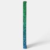 Glitter ziet er Heldergroene blauwe, persoonlijke  Samsung Galaxy Hoesje (Linkerkant)