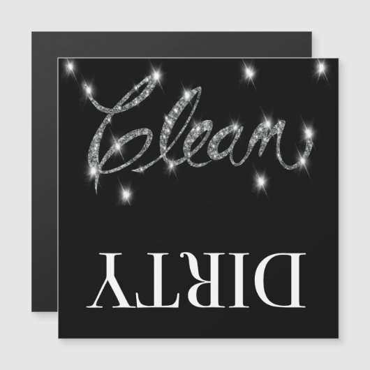 Glitter ziet er Schone vuile vaatwasmachine uit Ma (Voorkant / Achterkant)