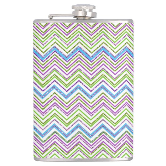 Glitter Zig Zag Heupfles (Voorkant)