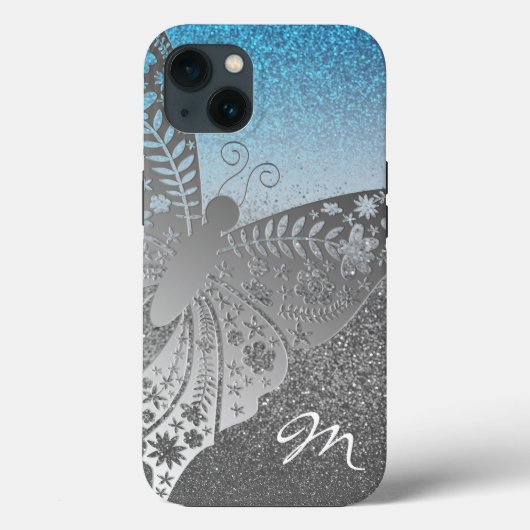 Glitter Zilver Case-Mate iPhone Case (Achterkant)