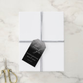 Glitter Zilver Dank Je Cadeaulabel (Met Touw)