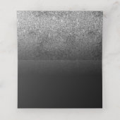 Glitter Zilver Eenvoudig Schoon Script Tafel (Binnenkant ongevouwen)
