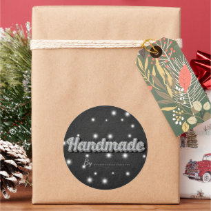 Glitter Zilver Glitters Handgemaakte Cadeau Sticke Ronde Sticker