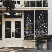 Glitter Zilver Kerstboom Storefront Decor Raamsticker