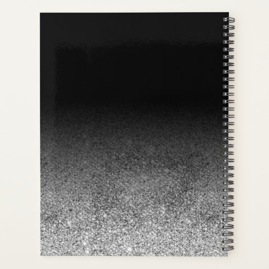 Glitter Zilver SPARKling Bruiloft Kalligrafie Planner (Achterkant)