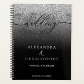 Glitter Zilver SPARKling Bruiloft Kalligrafie Planner (Voorkant)