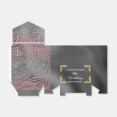 Glitter Zilveren Folie Roze Zebra Print Verjaardag Bedankdoosjes (Uitgevouwen)