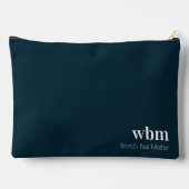 Glitter Zonnebloem Moederdag Marine Monogram Etui (Achterkant)