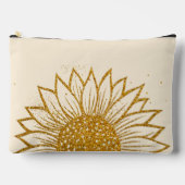 Glitter zonnebloem Moederdag monogram Etui (Voorkant)