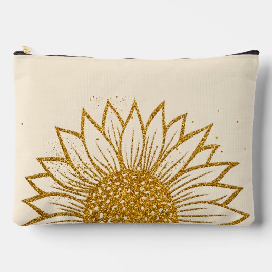 Glitter zonnebloem Moederdag monogram Etui (Voorkant)