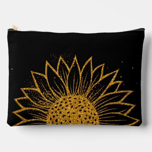 Glitter zonnebloem Moederdag monogram Etui (Voorkant)