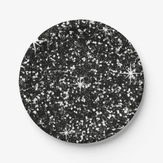 GLITTER | zwart Papieren Bordje