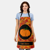 Glitteraple bladeren/pompoen de Herfst/herfst Apro Schort (Gedragen)