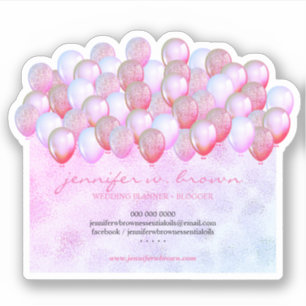 Glitterballonnen Decoratie Sticker