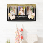 Glitterballonnen Drie foto's Afstuderen Banner (Insitu)