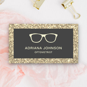 Glitterbril Oogarts Optometrist Visitekaartje